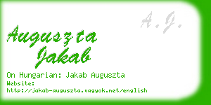 auguszta jakab business card